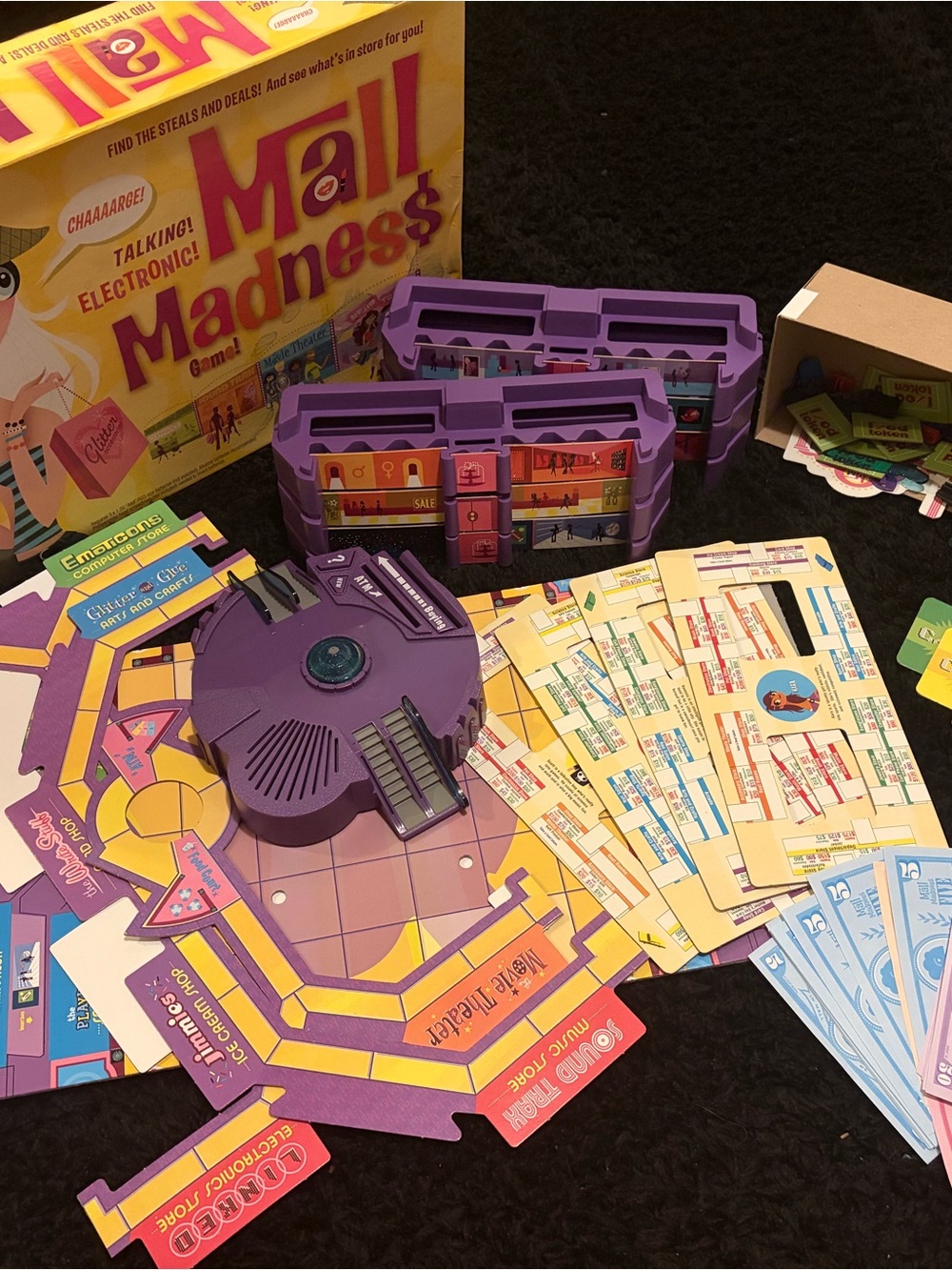 2004 edition Mall Madness electronic talking board game in good used condition.